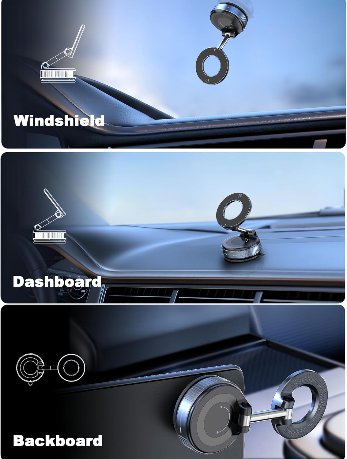 Snanlen Magnetic Vacuum Phone Mount Installation Guide — Step-by-Step Setup on Flat Surfaces, Secure Lock and Washable Suction Cup